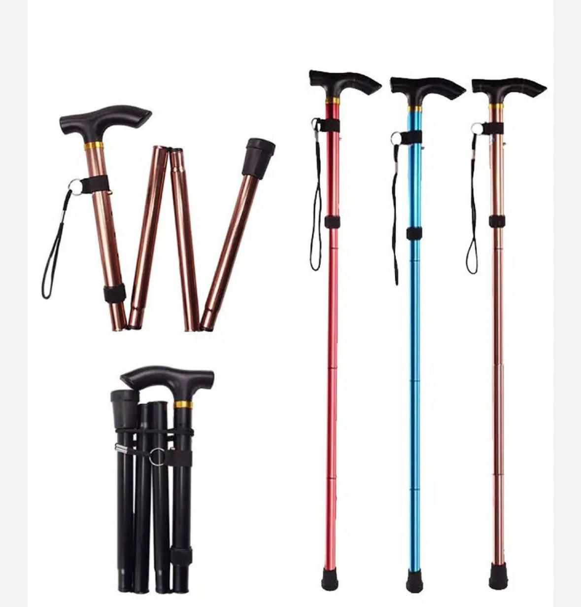 عكاز طبي قابل للطي والتطويل بمقبض حرف T